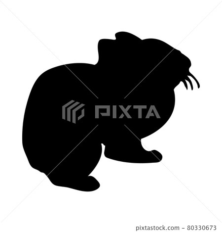 Daurian Pika Silhouette 80330673