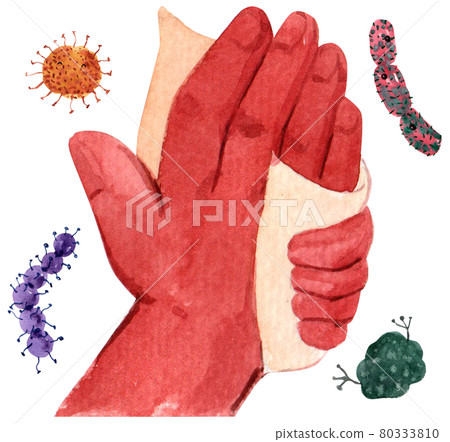Global handwashing day composition watercolor 80333810
