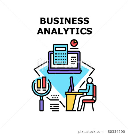 Business Analytics Occupation Vector Concept Color 80334200