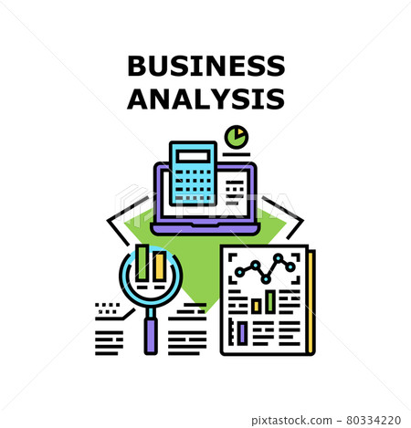 Business Analysis Report Vector Concept Color Business Analysis Report Vector Concept Color 80334220