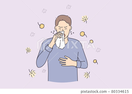 Allergy reaction, medicine and healthcare concept 80334615