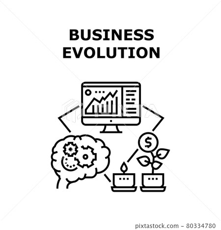 Business Evolution Develop Vector Concept Color Business Evolution Develop Vector Concept Color 80334780