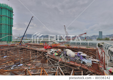 the under construction at Kai Tak Development, hk 25 June 2021 80336142