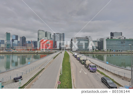 the bridge at the Kai Tak river, hk 25 June 2021 the bridge at the Kai Tak river, hk 25 June 2021 80336144