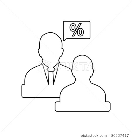 Tax advisor icon. Line style vector EPS. 80337417