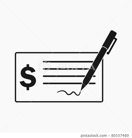 Cheque icon. Flat style vector EPS. 80337480