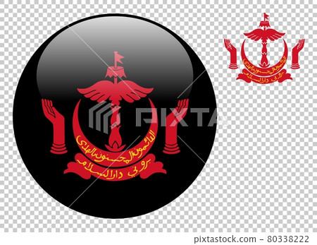 Coat of arms of Brunei vector illustration on a transparent background 80338222