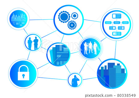商業企業辦公數據圖標 AI 矢量素材 80338549