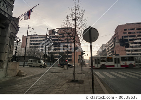 Serbian Belgrade NATO Air Strike (former Yugoslav Ministry of Defense Building) / Belgrade 80338635