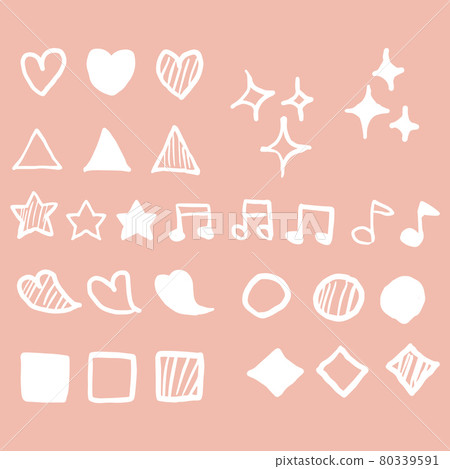 白線情感圖標 80339591