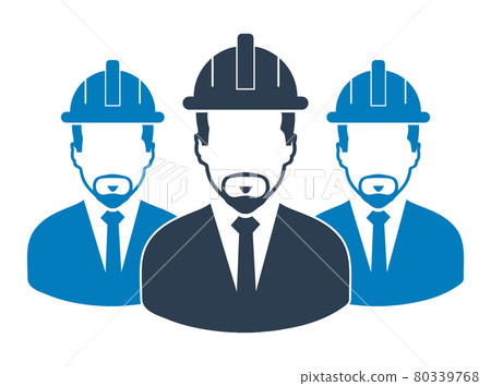 Male Engineer Team Icon. Flat style vector EPS. Male Engineer Team Icon. Flat style vector EPS. 80339768