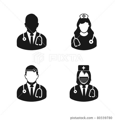 Medical Stuff Icon Set. Editable Vector EPS Symbol Illustration. Medical Stuff Icon Set. Editable Vector EPS Symbol Illustration. 80339780