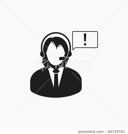 Customer service icon. Flat style vector EPS. 80339781