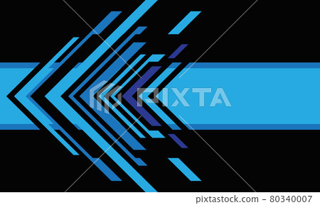 Abstract blue arrow technology on black design modern futuristic background vector illustration. Abstract blue arrow technology on black design modern futuristic background vector illustration. 80340007