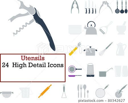 Utensils Icon Set Utensils Icon Set 80342627