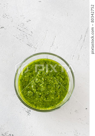 Bowl of pesto Bowl of pesto 80342752