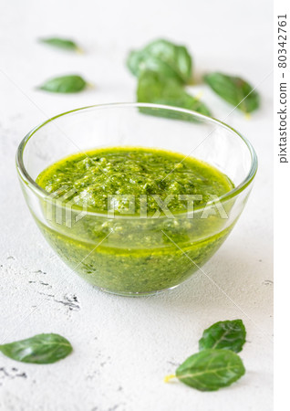 Bowl of pesto Bowl of pesto 80342761
