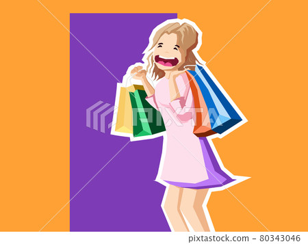 Women with shopping bags in the hands 80343046