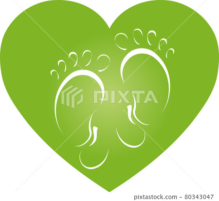 Feet, heart, foot care, foot massage, logo, icon  80343047