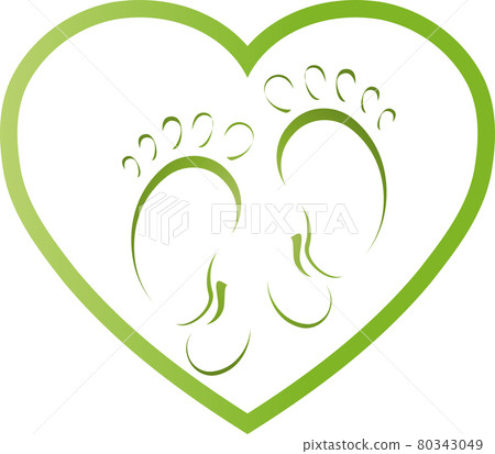 Feet, heart, foot care, foot massage, logo, icon  80343049