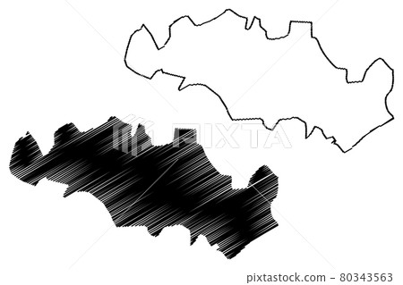 Oum El Bouaghi Province (Provinces of Algeria, Peoples Democratic Republic of Algeria) map vector illustration, scribble sketch Oum el-Bouaghi map.... 80343563
