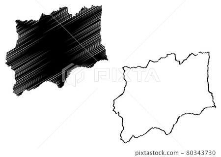 Huila Province (Provinces of Angola, Republic of Angola) map vector illustration, scribble sketch Huila map.... Huila Province (Provinces of Angola, Republic of Angola) map vector illustration, scribble sketch Huila map.... 80343730