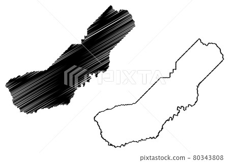 Madera County, California map vector Madera County, California map vector 80343808