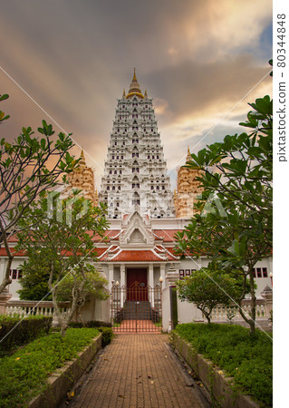 Wat Yannasang Wararam temple, Bodh Gaya Chedi, Bodhagaya Stupa Replica, in wat Yan, in Pattaya 80344848