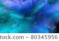 Multi-color powder explosion on black background 80345956