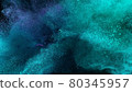 Multi-color powder explosion on black background 80345957