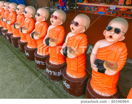 Wat Saman Rattanaram flower petals temple in Chachoengsao, Thailand Wat Saman Rattanaram flower petals temple in Chachoengsao, Thailand 80346964