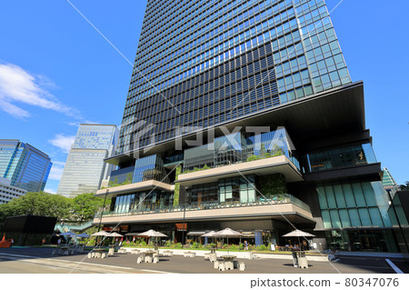 東京大手町的城市景觀東京火炬常盤橋塔 東京大手町的城市景觀東京火炬常盤橋塔 80347076