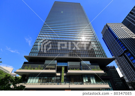 東京大手町的城市景觀東京火炬常盤橋塔 東京大手町的城市景觀東京火炬常盤橋塔 80347085