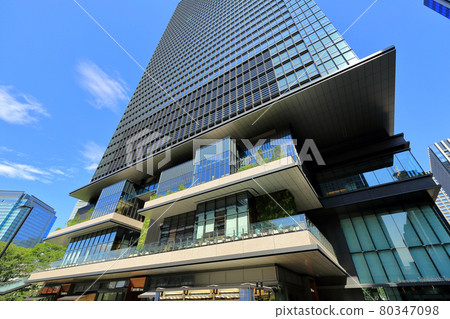 東京大手町的城市景觀東京火炬常盤橋塔 東京大手町的城市景觀東京火炬常盤橋塔 80347098