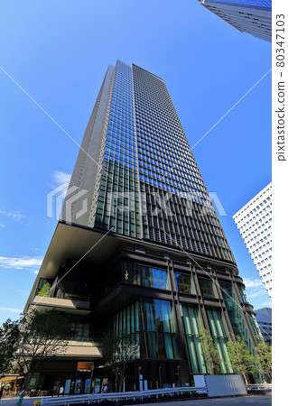 東京大手町的城市景觀東京火炬常盤橋塔 東京大手町的城市景觀東京火炬常盤橋塔 80347103