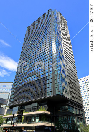 東京大手町的城市景觀東京火炬常盤橋塔 東京大手町的城市景觀東京火炬常盤橋塔 80347107