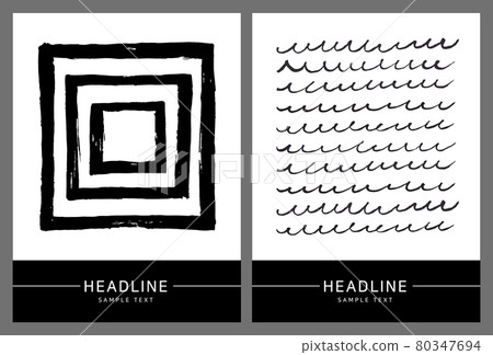 Black brush stroke pattern Black brush stroke pattern 80347694