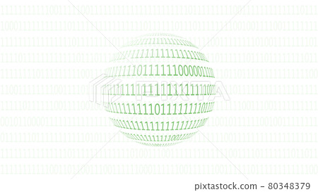 Innumerable rows of numbers 0 and 1 Spherical and background Innumerable rows of numbers 0 and 1 Spherical and background 80348379