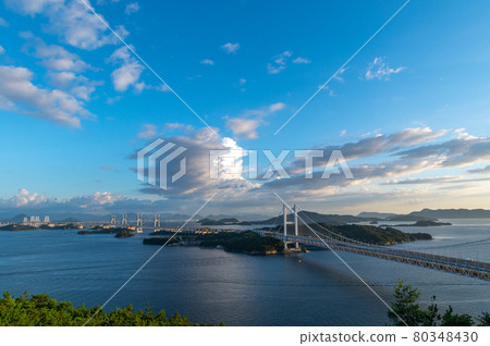 瀨戶大橋晚上風光 80348430