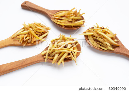 Sliced fingerroot on white background. Sliced fingerroot on white background. 80349090
