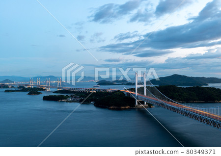 Seto Bridge Evening Scenery Seto Bridge Evening Scenery 80349371