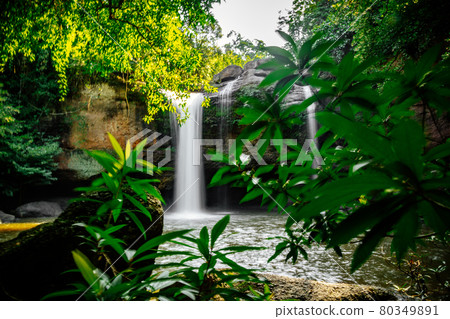 Haew Suwat Waterfall in Khao Yai National Park in Nakhon Ratchasima, Thailand Haew Suwat Waterfall in Khao Yai National Park in Nakhon Ratchasima, Thailand 80349891