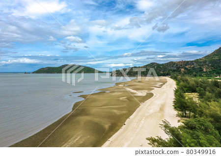 Bang Pu beach in Sam Roi Yot National park in Prachuap Khiri Khan in Thailand Bang Pu beach in Sam Roi Yot National park in Prachuap Khiri Khan in Thailand 80349916