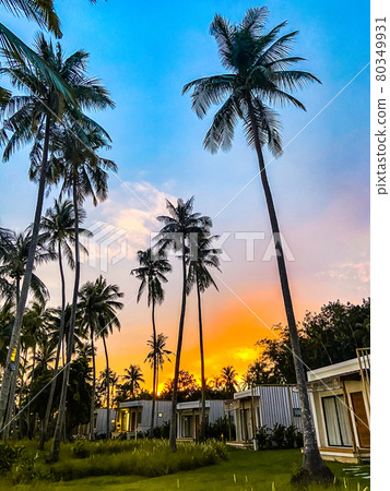 hideout beach sunset in Koh Kood, Trat, Thailand 80349931