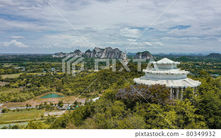 Wat Nong Hoi Park buddha statue and temple, in Ratchaburi, Thailand 80349932