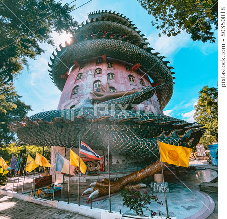 Dragon temple Wat Samphran in Nakhon Pathom, Thailand 80350018