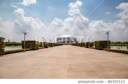 Wat Phraphuttha Saengtham abandoned temple during. covid lockdown, in Nong Nak, Thailand 80350123