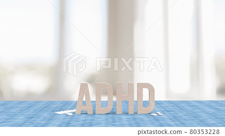 adhd wood in living room for medical concept 3d rendering adhd wood in living room for medical concept 3d rendering 80353228