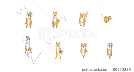 Dog pose collection 80353229