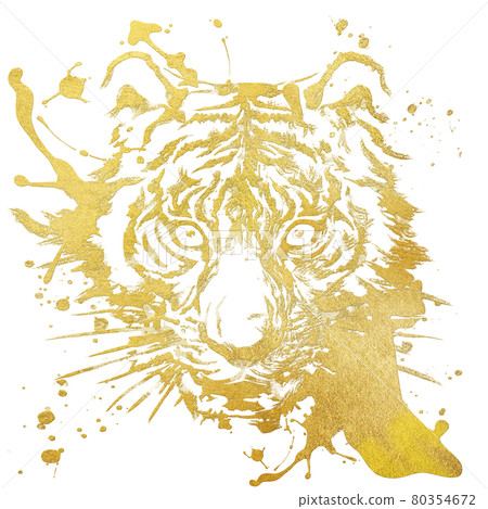 Golden tiger face up 80354672